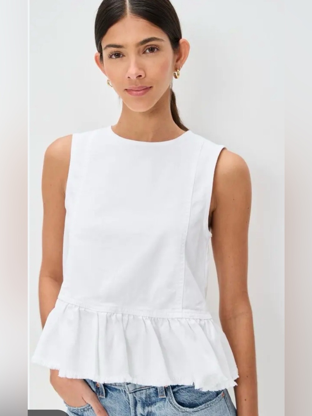 Dorothee Schumacher Summer Ease Top Peplum White size 1/XS $340